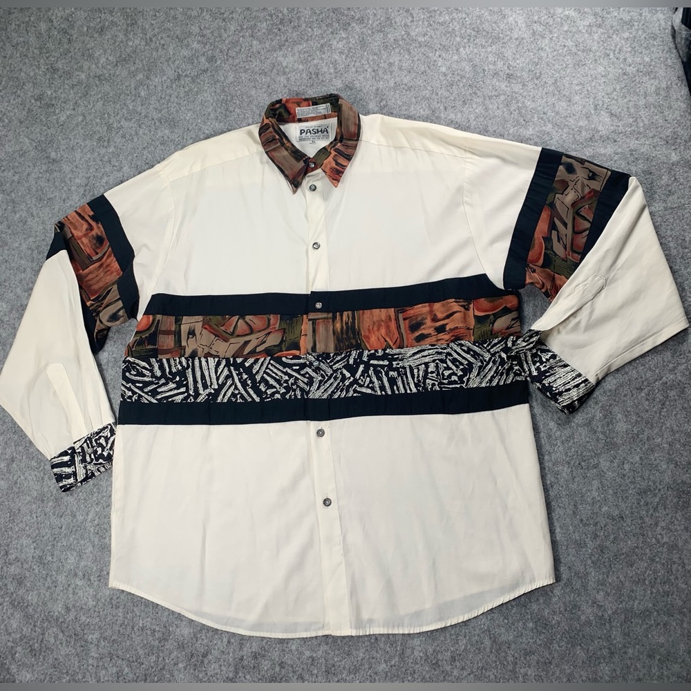 Vintage Pasha brand long-sleeve button-up shirt